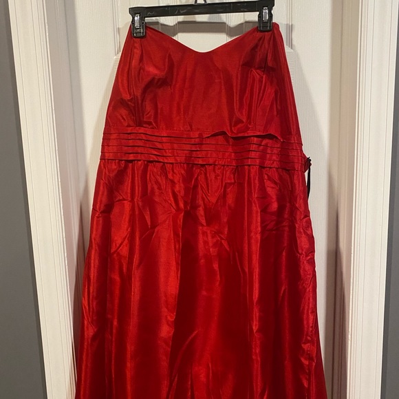 Vintage Lane Bryant Red Strapless Cocktail Dress - Picture 1 of 2